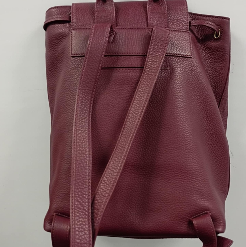 Tory Burch Brody Leather Backpack (Deep Berry) NEW - Picture 14 of 16